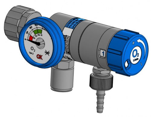  Регулятор давления MS25QC O2 W21.8 DIN QC 9/16