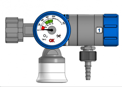  Регулятор давления MS25QC O2 W21.8 DIN QC 9/16