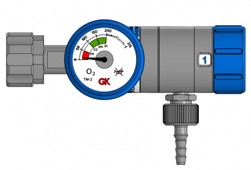  Регулятор давления MS25QC O2 W21.8 DIN QC 9/16