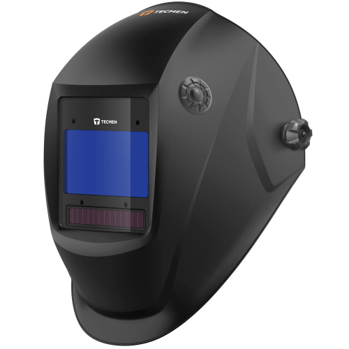 Сварочная маска хамелеон TECMEN ADF815L TM16 Черная (С внешней кнопкой переключения режима зачистки)