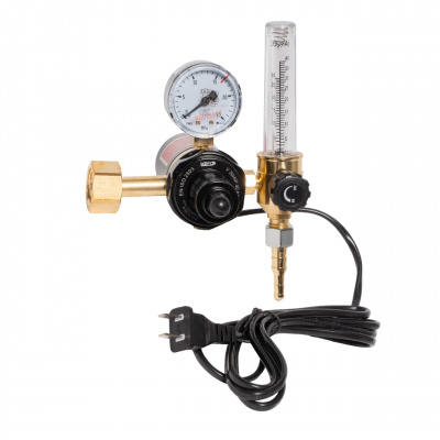 Регулятор расхода газа У 30/АР 40 КРП Р 36V с ротаметром и подогревателем 36V – 150/- бар; вх. G3/4"; вых. M16х1,5; 30/40 л/мин KRASS 2133502PV