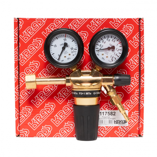 Редуктор водородный Base Control Hydrogen – 200/10 бар; вх. W21,8x1/14LH"; вых. M16х1,5LH; 100 м3/ч KRASS 2117582PV