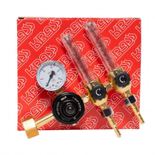 Регулятор расхода газа У 30/АР 40 КР Р2 с 2 ротаметрами - 15/- МПа, вх. G3/4"; вых. М16x1,5; 2*30 л/